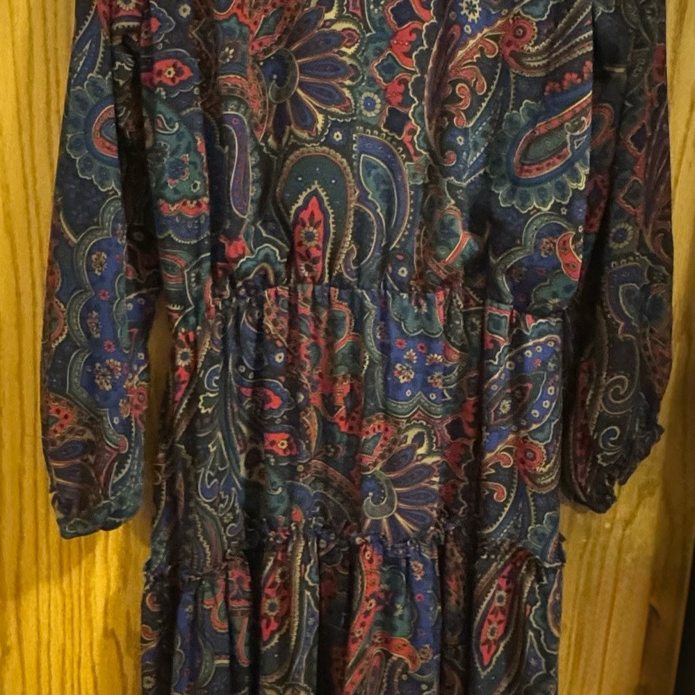 Polo by Ralph Lauren Multicolor Paisley Long Sleeve Dress